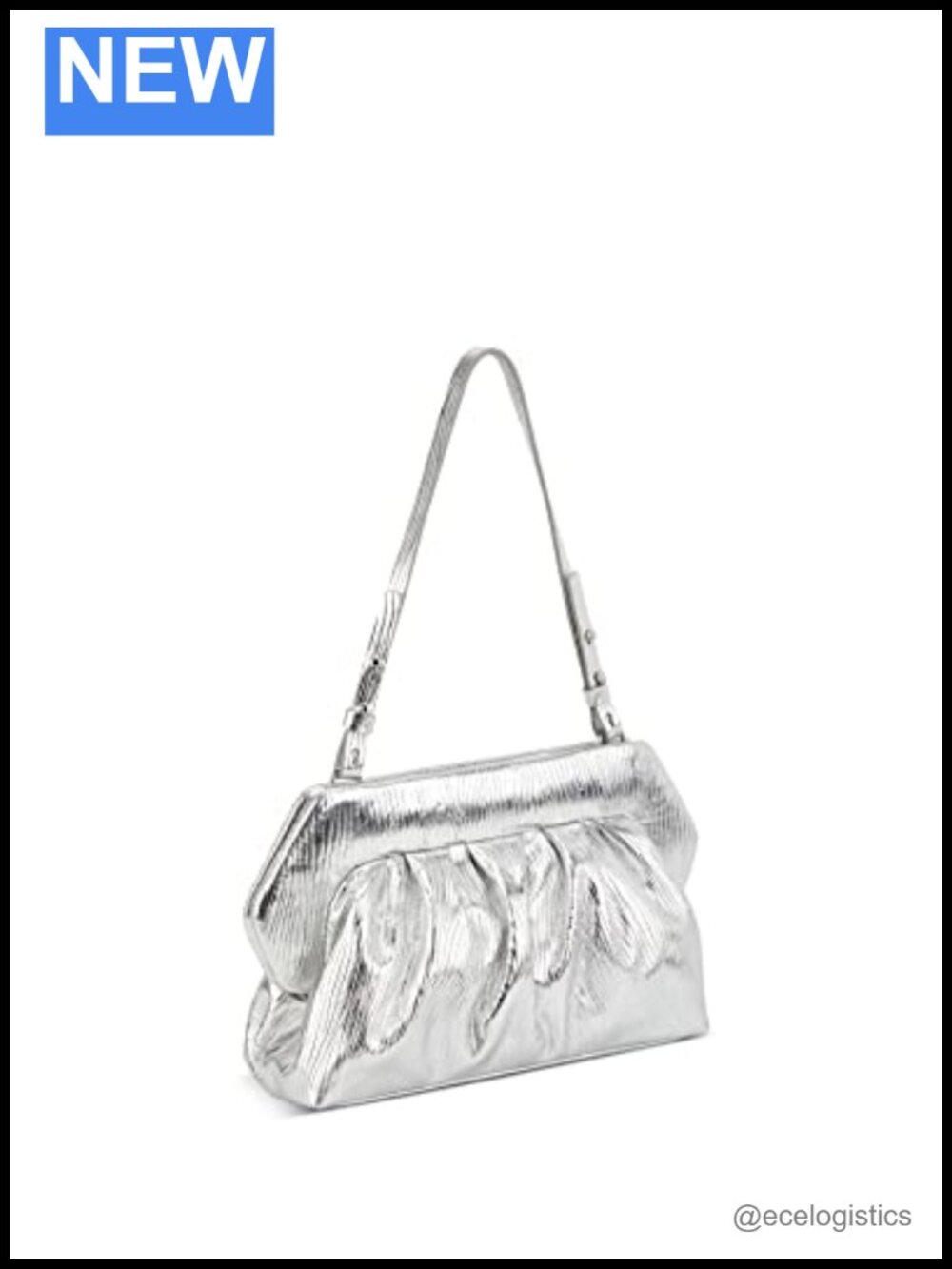 Vince Camuto Amari Leather Clutch Wristlet Evening Bag